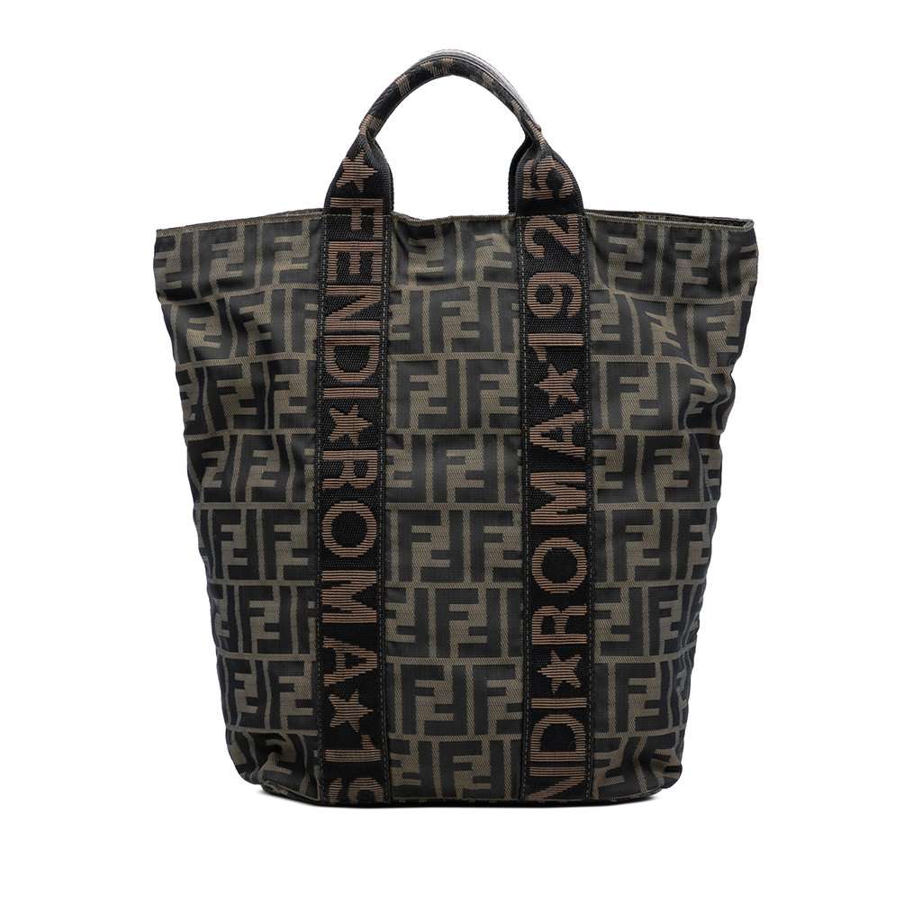 Fendi Zucca Canvas Roma 1925 Shopping Tote Brown Very good - Front View