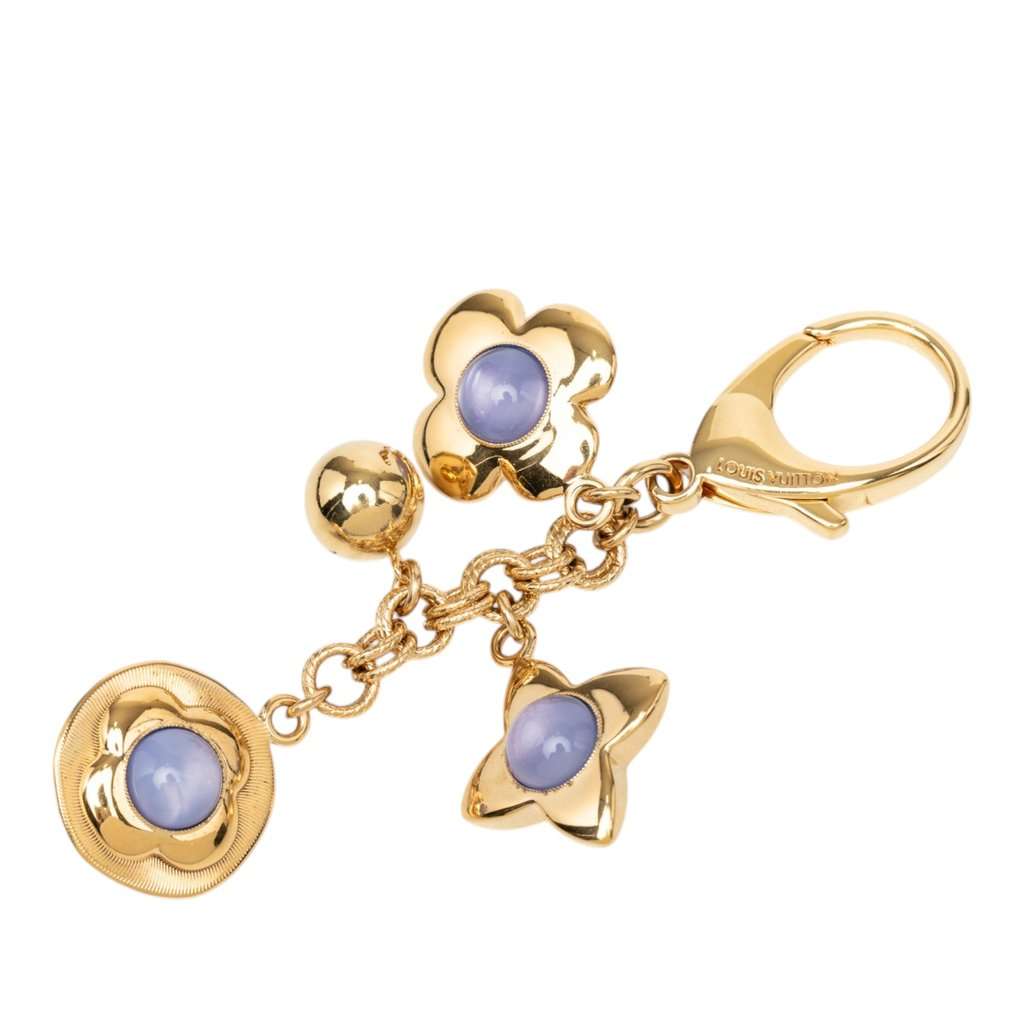 Louis Vuitton Gold Plated Bijoux Sac Tresor Bag Charm and Key Chain Gold Metal Very good - Back View