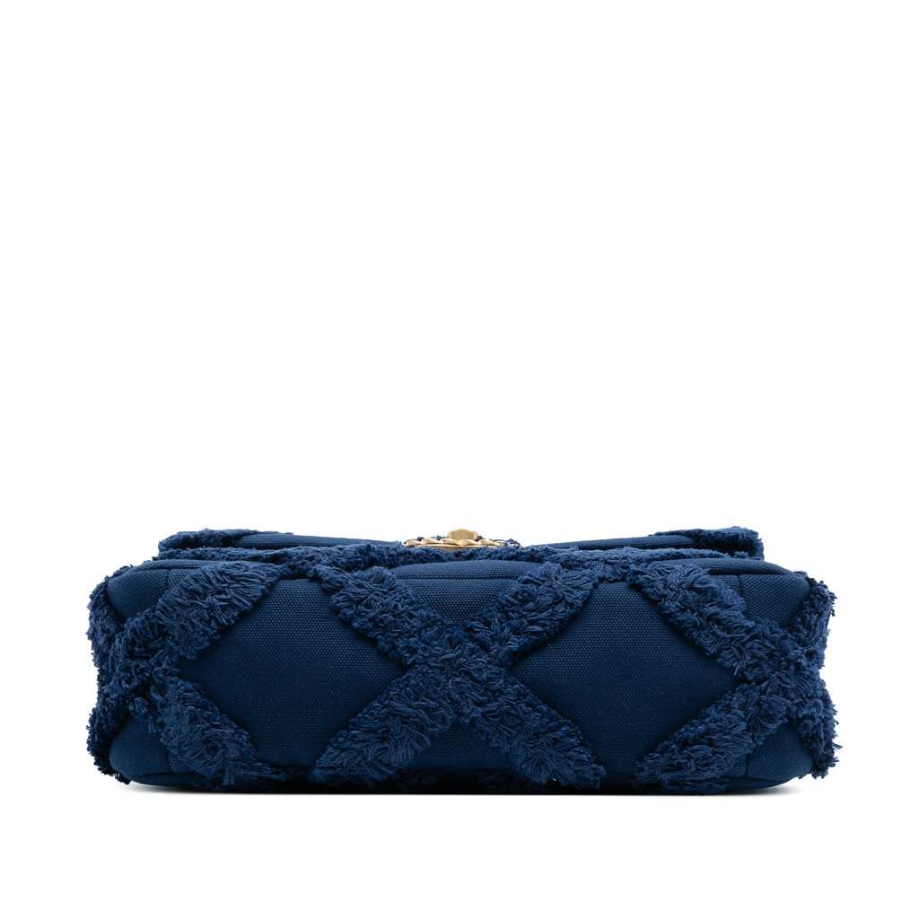 Chanel Medium Canvas and Cotton 19 Flap Blue Very good condition - Inside View