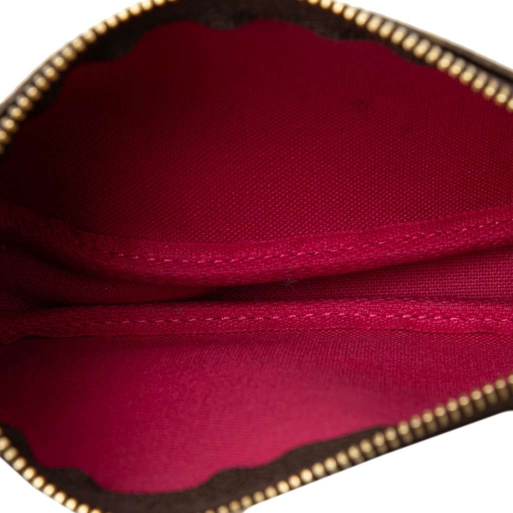 Louis Vuitton Monogram Vivienne Christmas Roller Coaster Mini Pochette Accessoires Brown Very good - Model View
