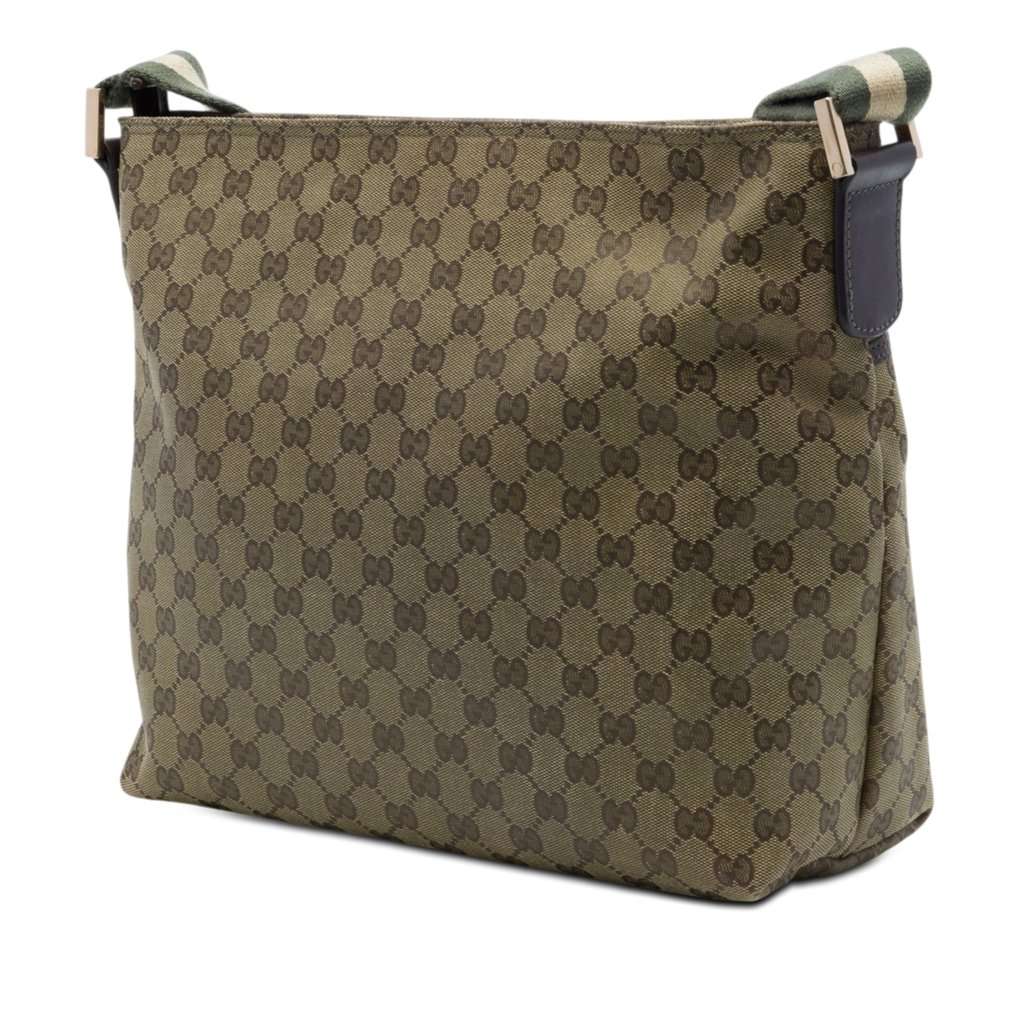 Gucci GG Canvas Web Crossbody Beige Very good - Back View