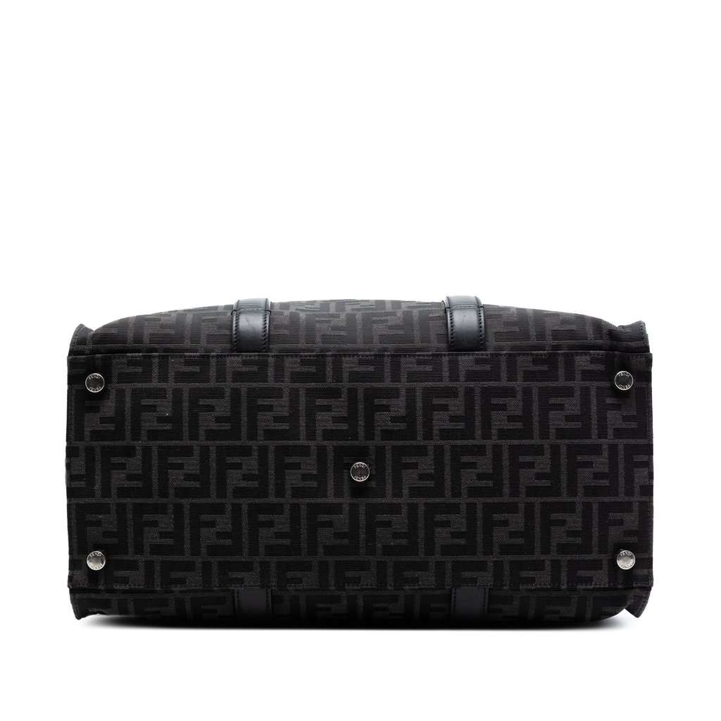 Fendi Large Zucca Jacquard Shopper Tote Black Very good - Inside View