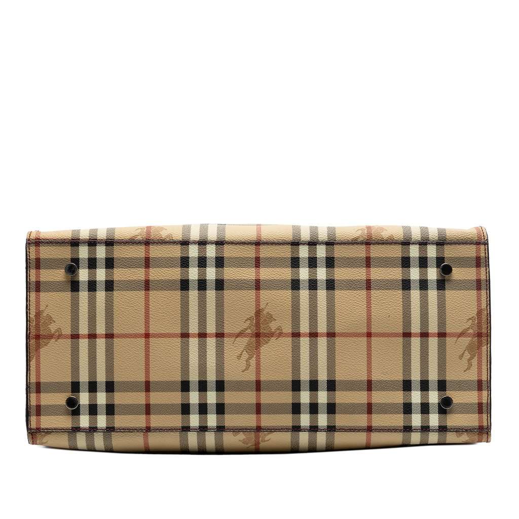 Burberry Haymarket Check Coated Canvas Tote Beige Very good condition - Inside View