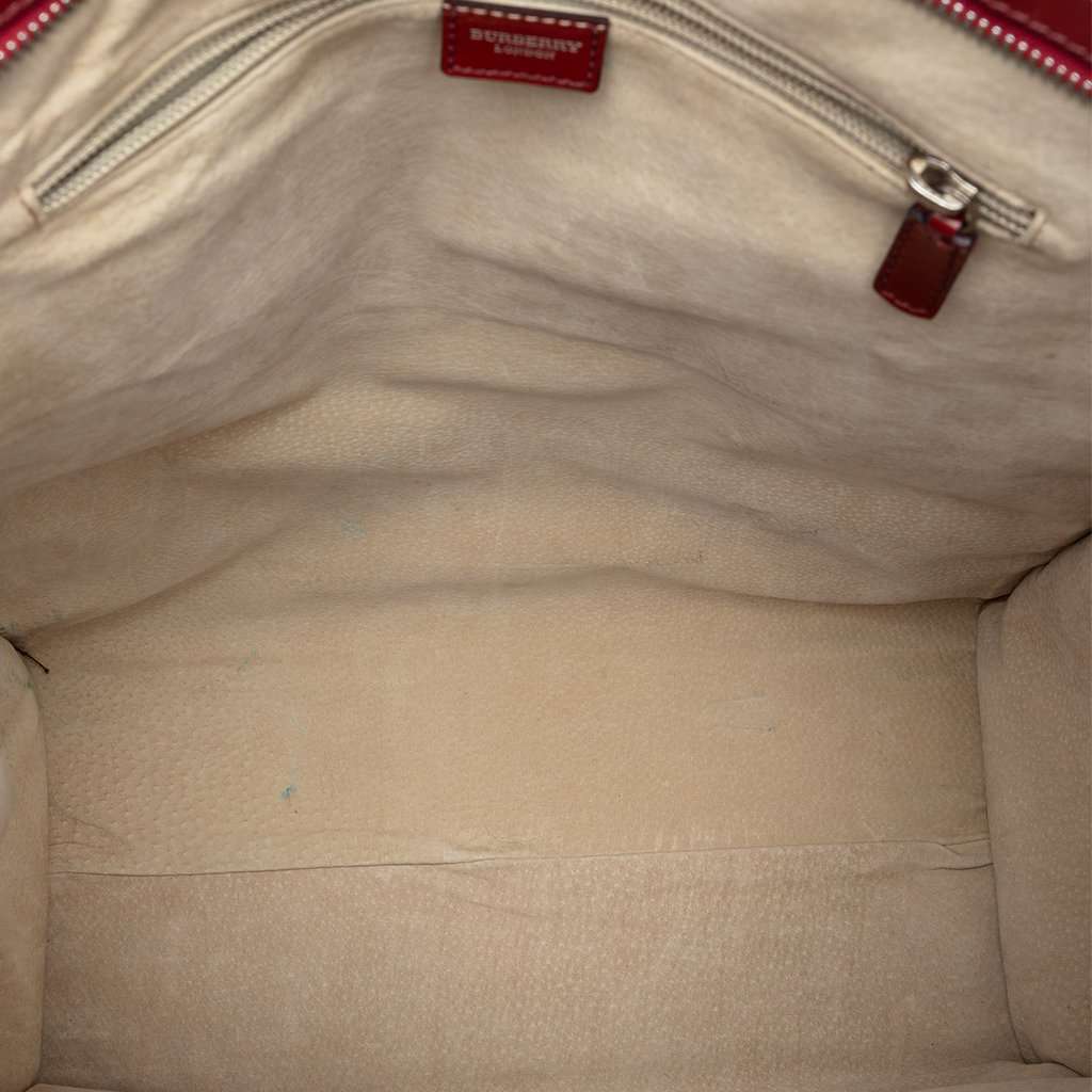 Burberry Haymarket Check Coated Canvas Tote Beige Very good condition - Model View