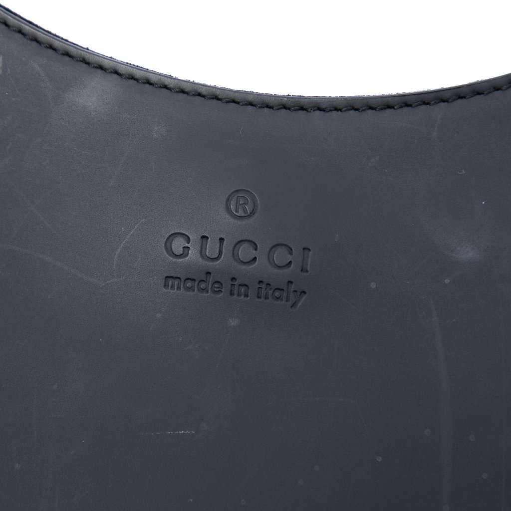 Gucci Calfskin Bamboo Handbag Black Leather Very good condition - Box View