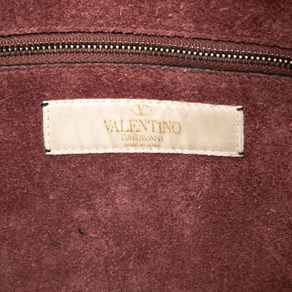 Valentino Leather Rolling Rockstud Crossbody Brown Leather Very good condition - Box View