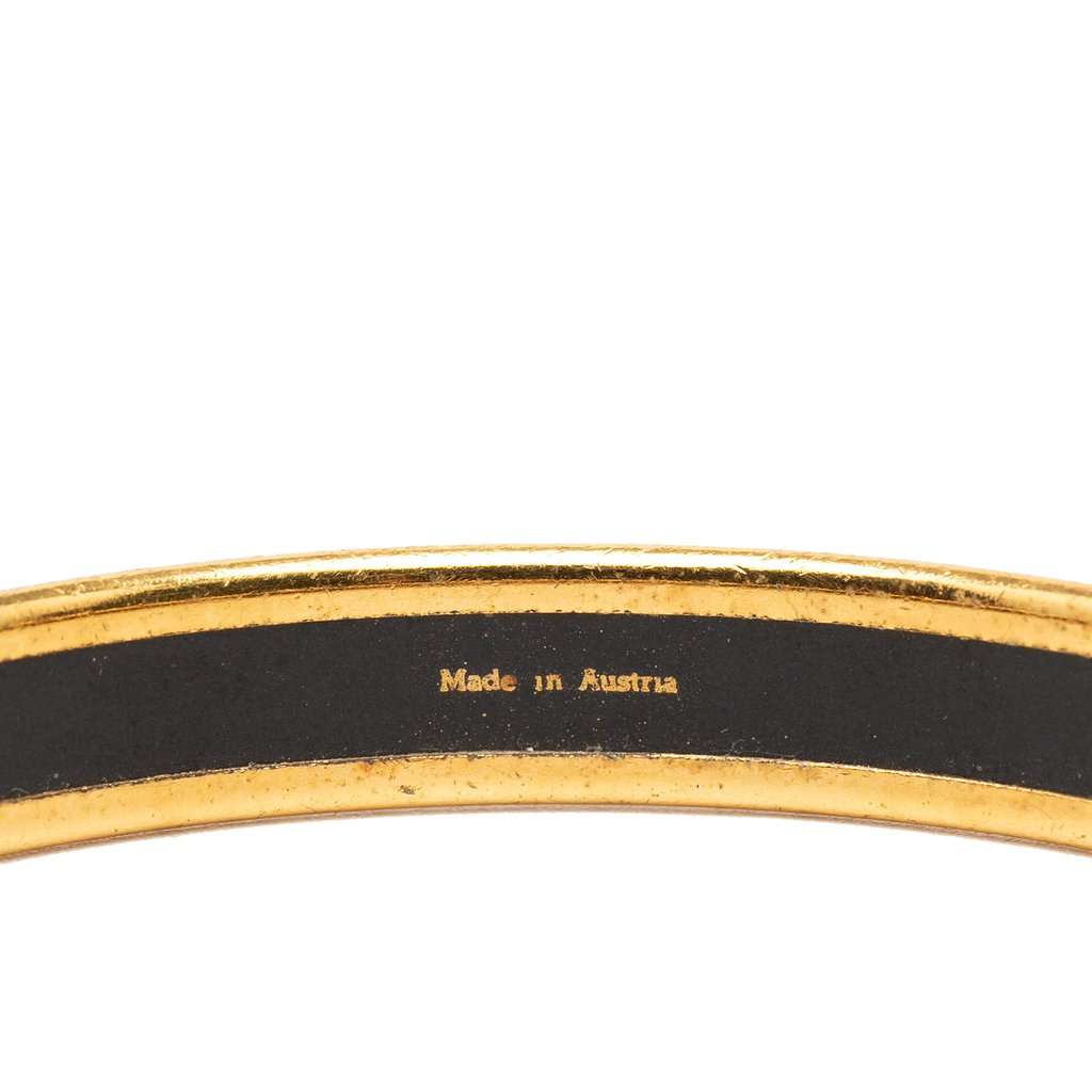 Hermès Narrow Liberte Egalite Fraternite Enamel Bangle 65 Red Very good condition - Model View