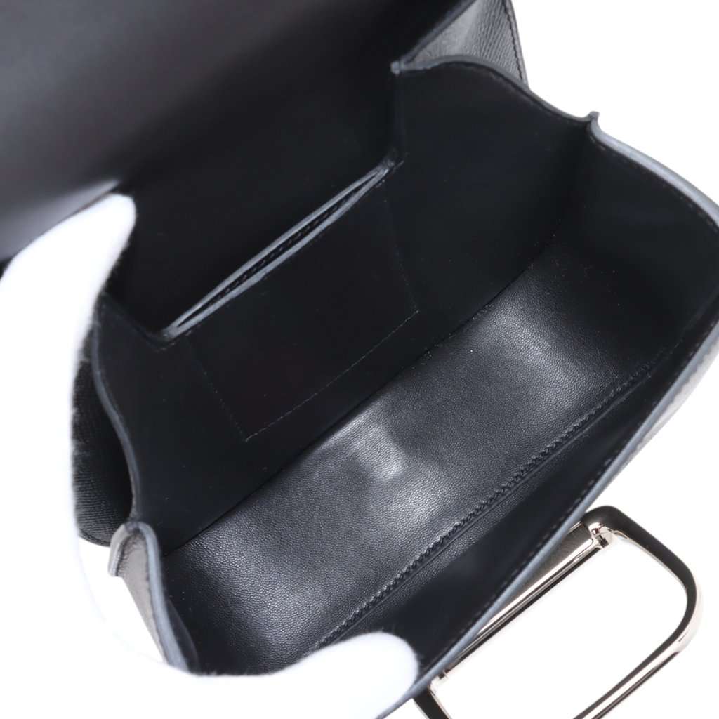 Hermès Mini Epsom Della Cavalleria Black Leather Very good condition - Inside View