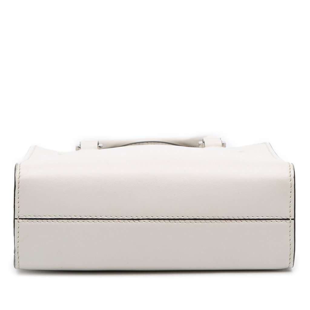 Prada Mini Soft Calf Logo Drill Satchel White Leather Very good - Inside View