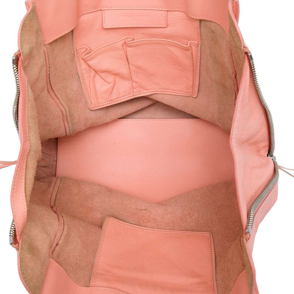 Balenciaga Leather Papier A5 Zip Around Tote Pink Leather Very good - Model View