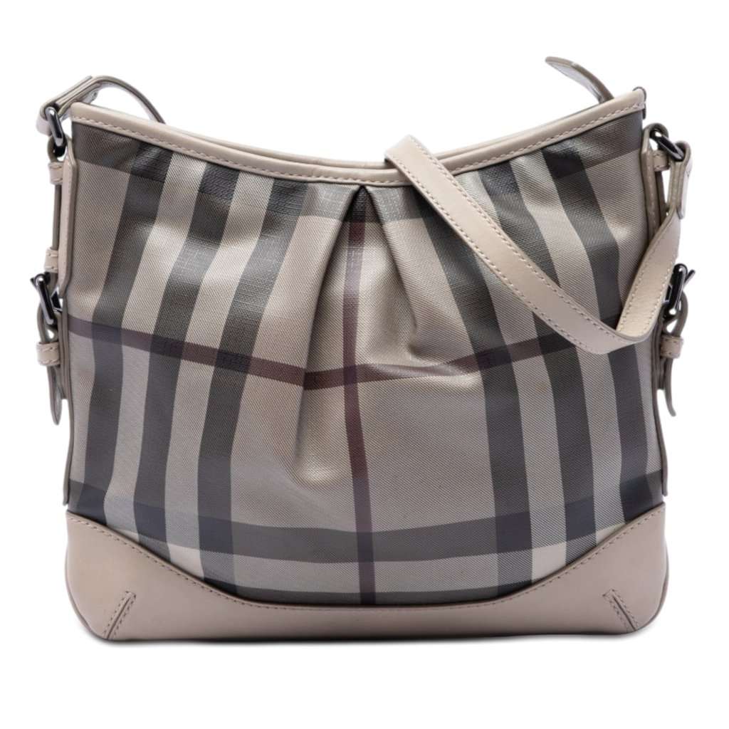 Burberry Smoke Check Coated Canvas Hartham Crossbody MultiColor Very good - Front View