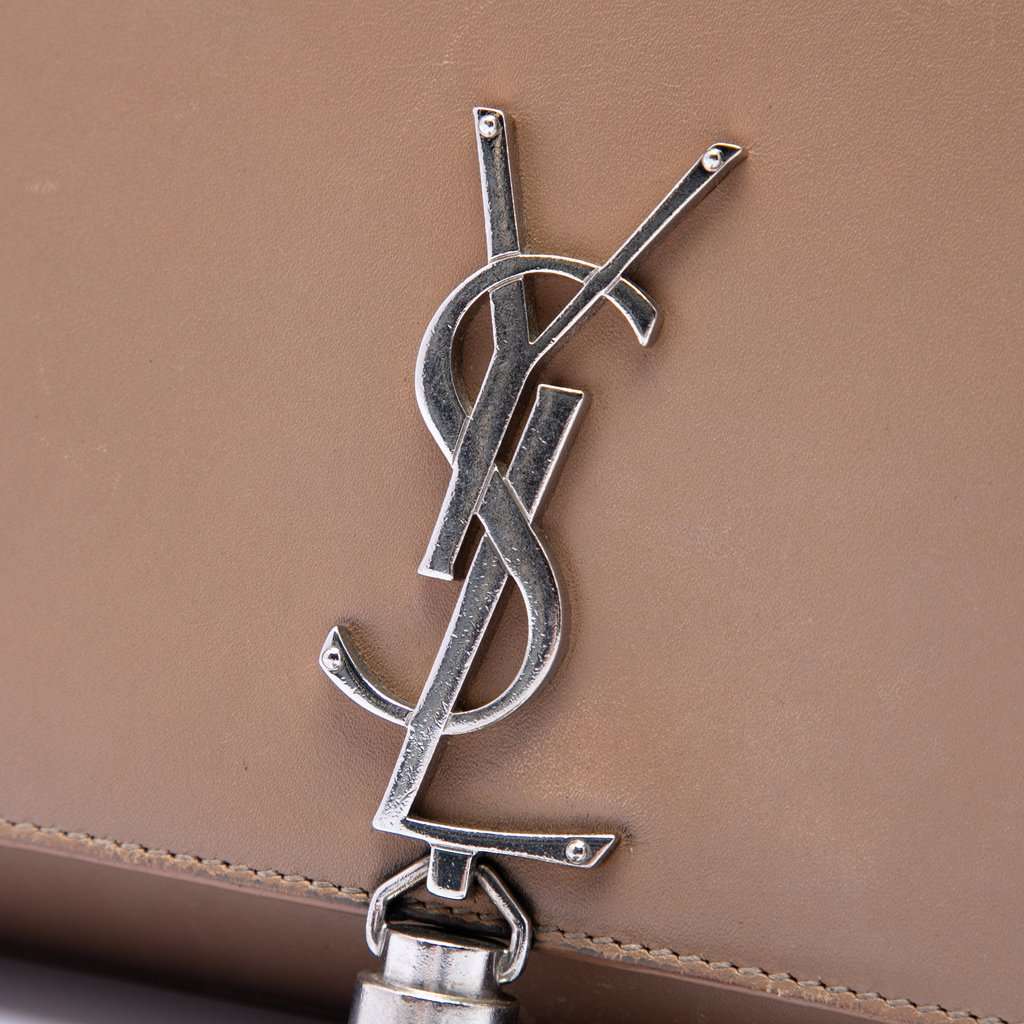 Saint Laurent Medium Smooth Calfskin Classic Monogram Kate Tassel Crossbody Brown Leather Very good condition - Box View