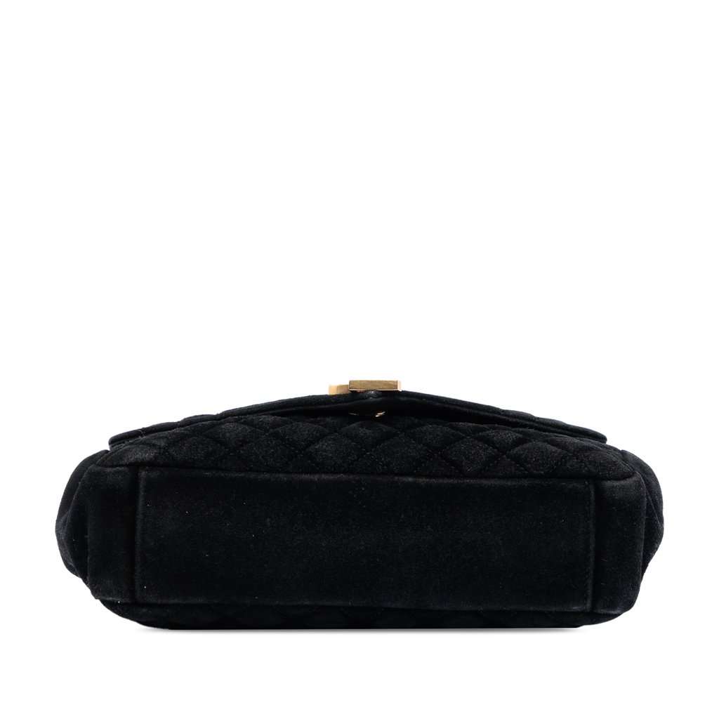 Saint Laurent Medium Suede Triquilt Monogram College Bag Black Leather Very good condition - Inside View