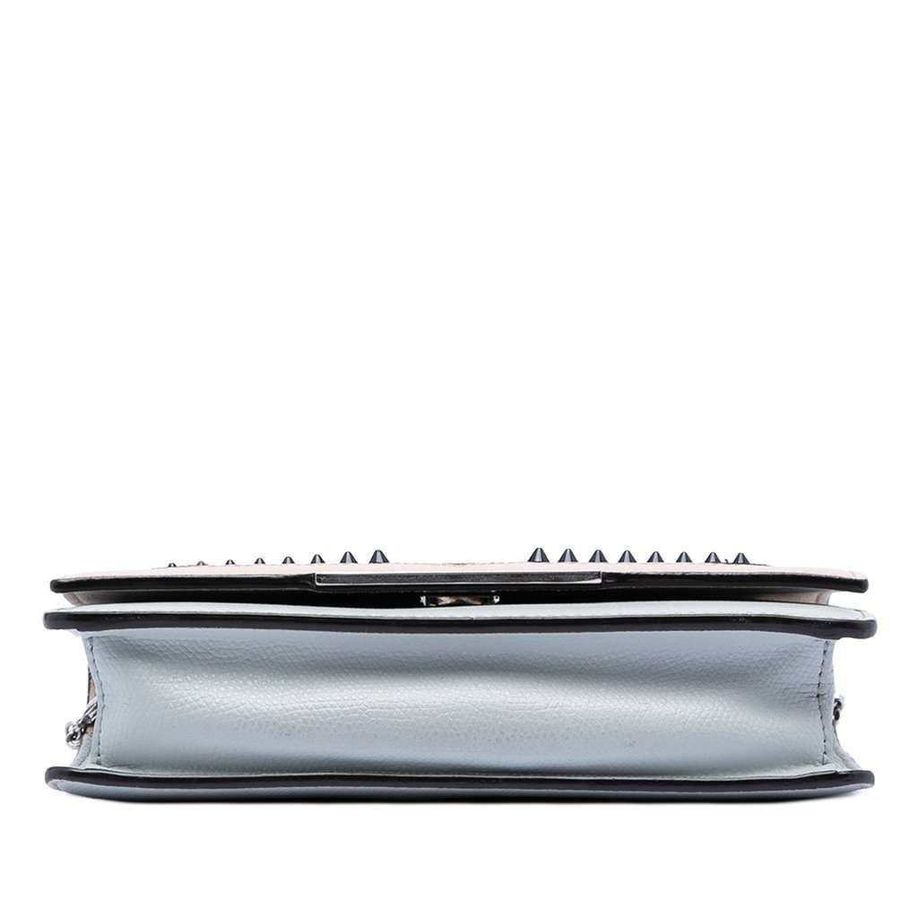 Fendi Studded Leather Monster Eyes Tube Wallet On Chain Blue Leather Good condition - Inside View