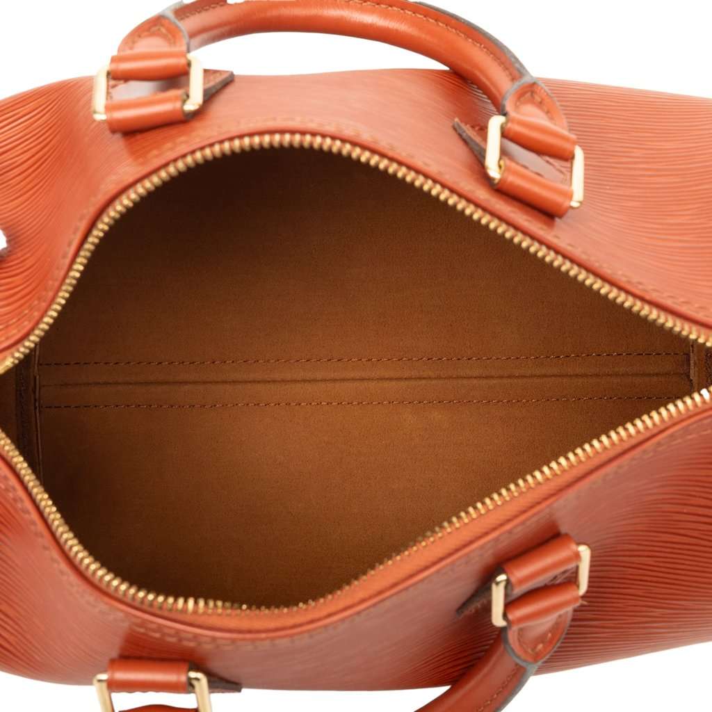 Louis Vuitton Epi Speedy 25 Brown Leather Very good - Model View