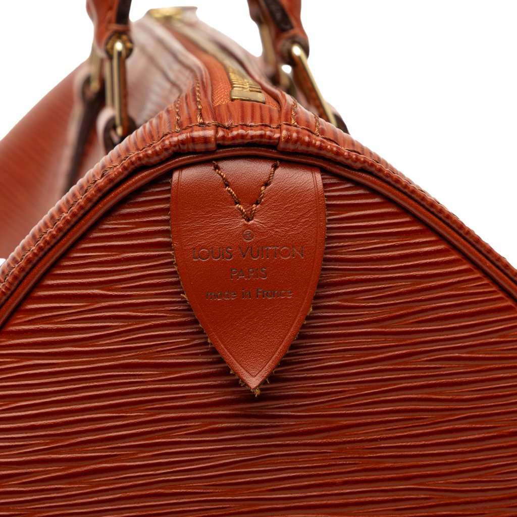 Louis Vuitton Epi Speedy 25 Brown Leather Very good - Box View
