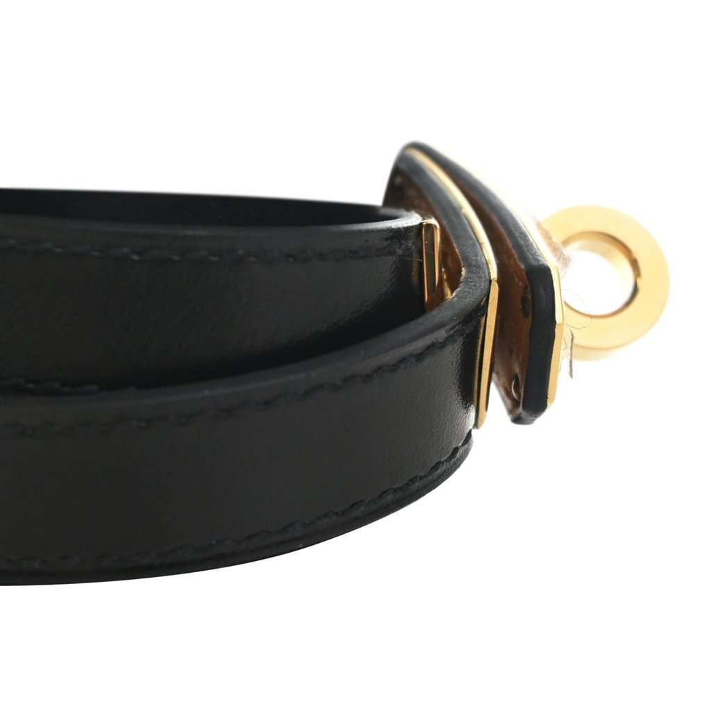 Hermès Swift Kelly Double Tour Bracelet Black Leather Very good condition - Box View