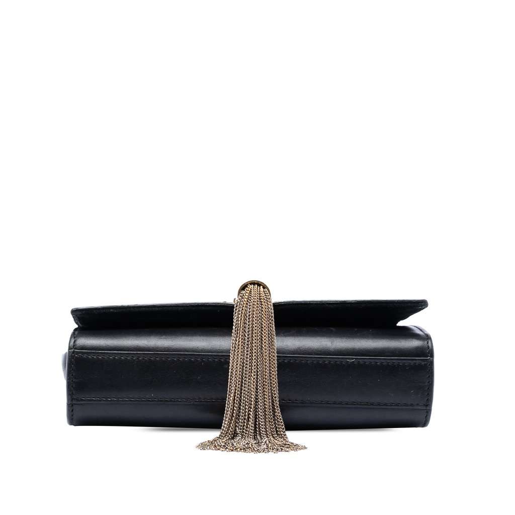 Saint Laurent Small Smooth Calfskin Monogram Kate Tassel Crossbody Black Leather Very good condition - Inside View