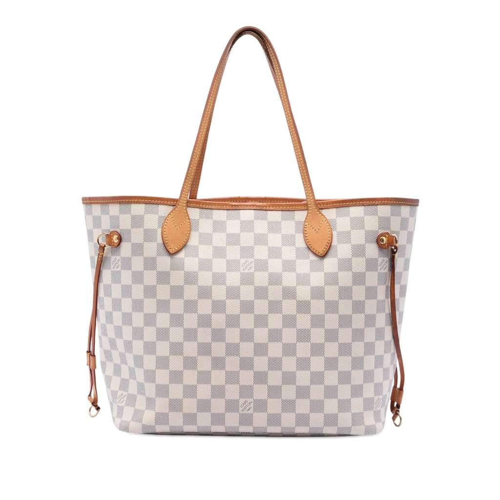 Louis Vuitton Damier Azur Neverfull MM White Very good condition - Front View