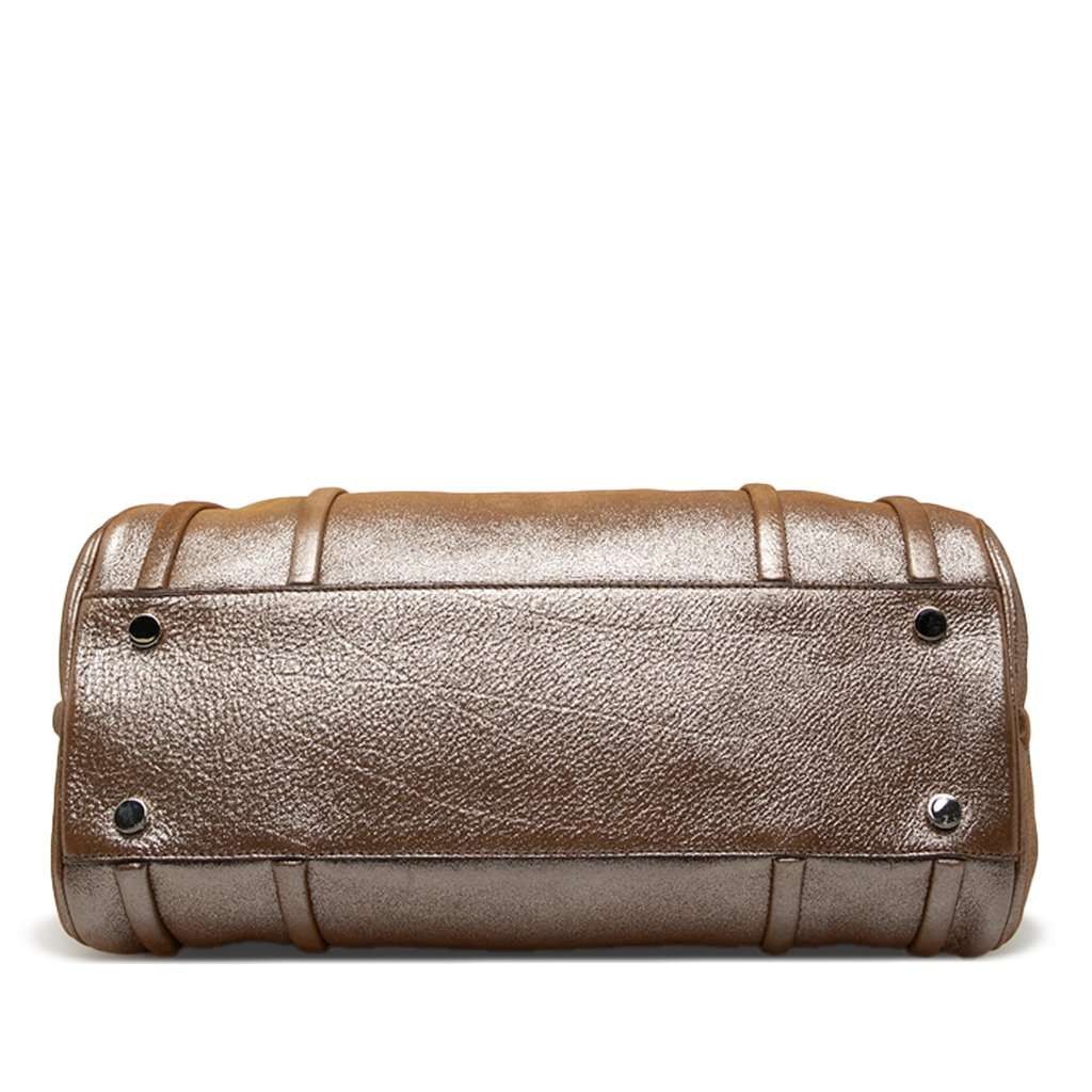 Celine Shimmer Leather Front Flap Shoulder Bag Brown Leather Very good condition - Inside View