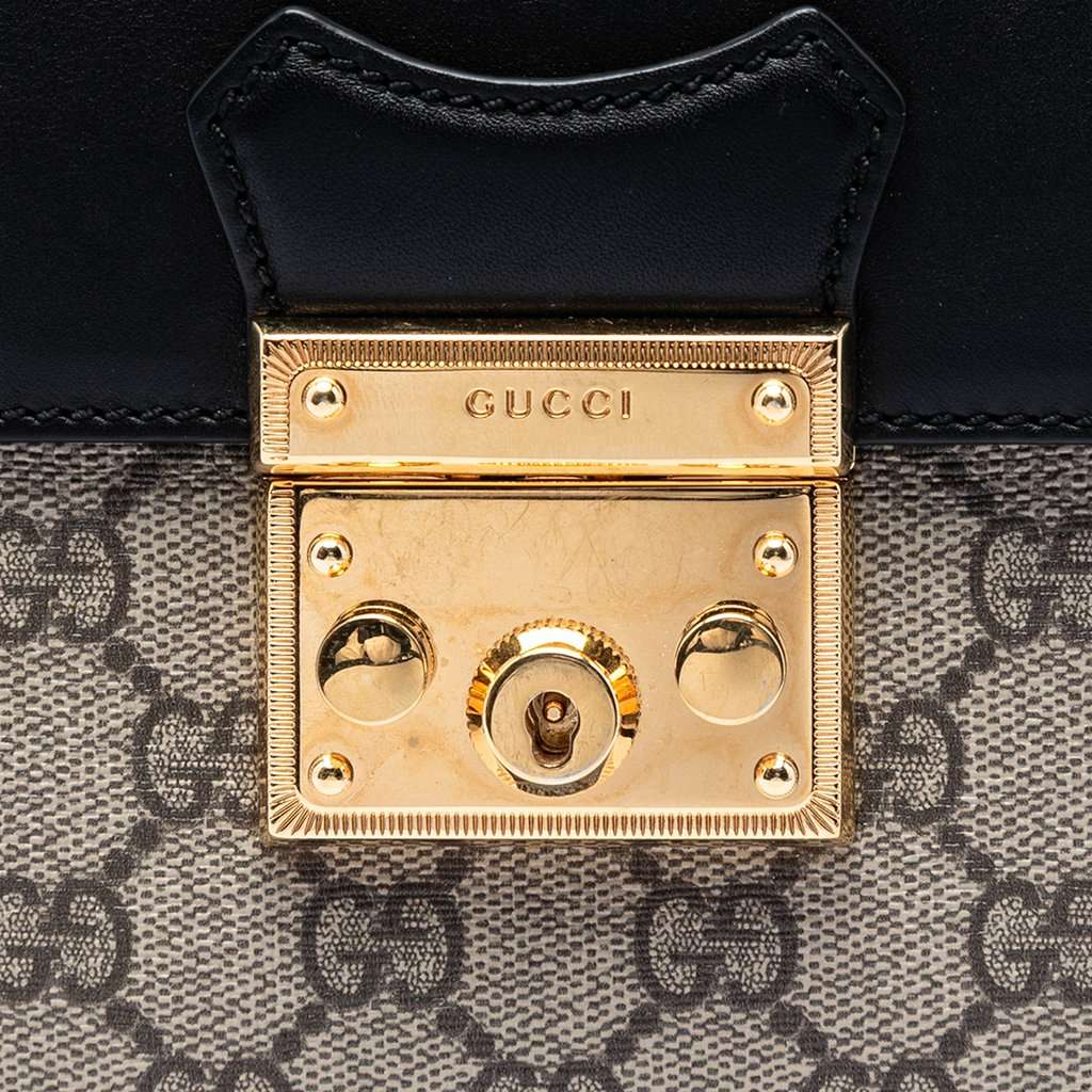 Gucci GG Supreme Padlock Backpack Beige Very good - Box View