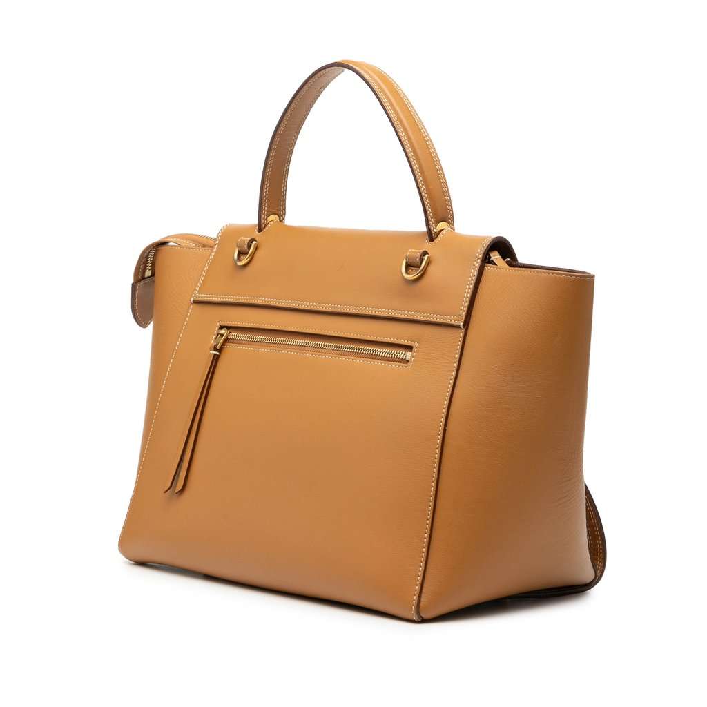 Celine Mini Smooth Calfskin Belt Bag Brown Leather Very good condition - Back View