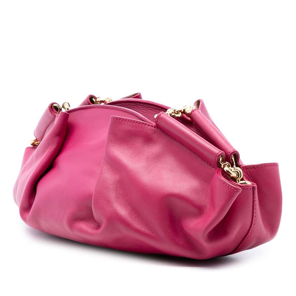 LOEWE Leather Paseo Chain Satchel Pink Leather Very good condition - Back View