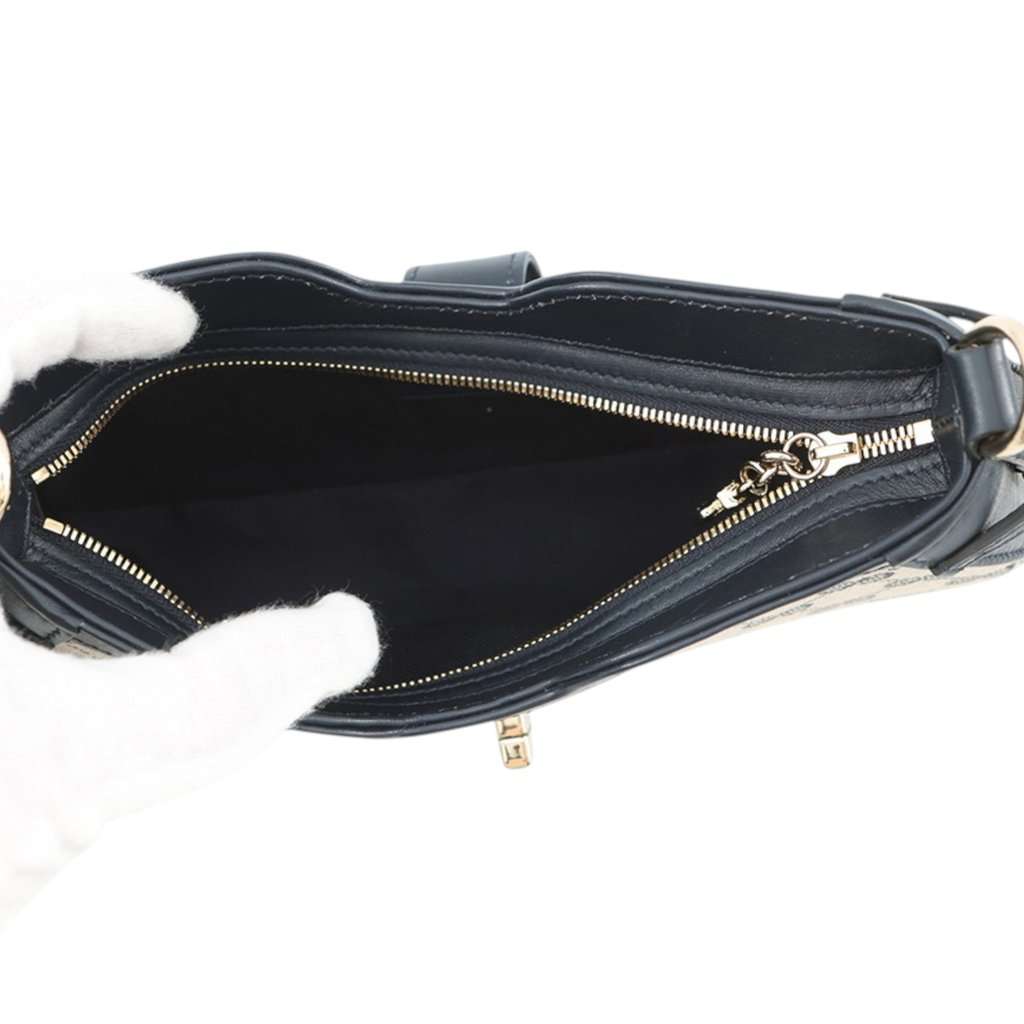Gucci Mini GG Canvas Web Moon Side Shoulder Bag Brown Very good condition - Model View