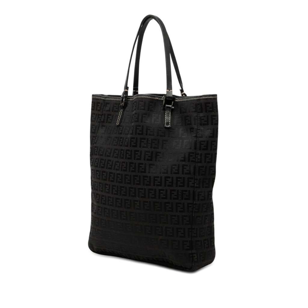 Fendi Zucchino Canvas Tote Black Very good condition - Back View