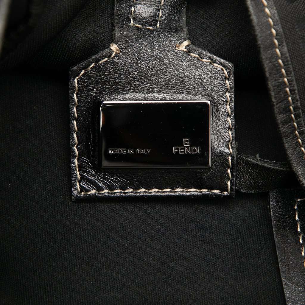 Fendi Zucchino Canvas Tote Black Very good condition - Box View