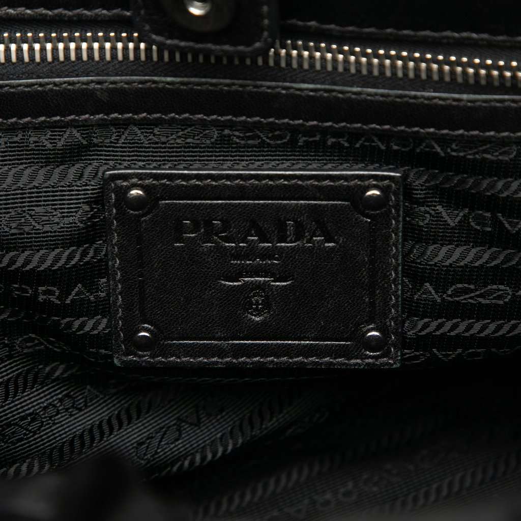 Prada Tessuto Ruffle Tote Black Very good condition - Box View