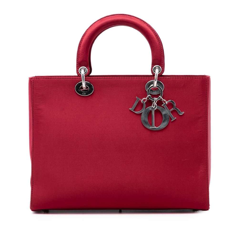 Dior Large Satin Lady Dior Red Very good condition - Front View