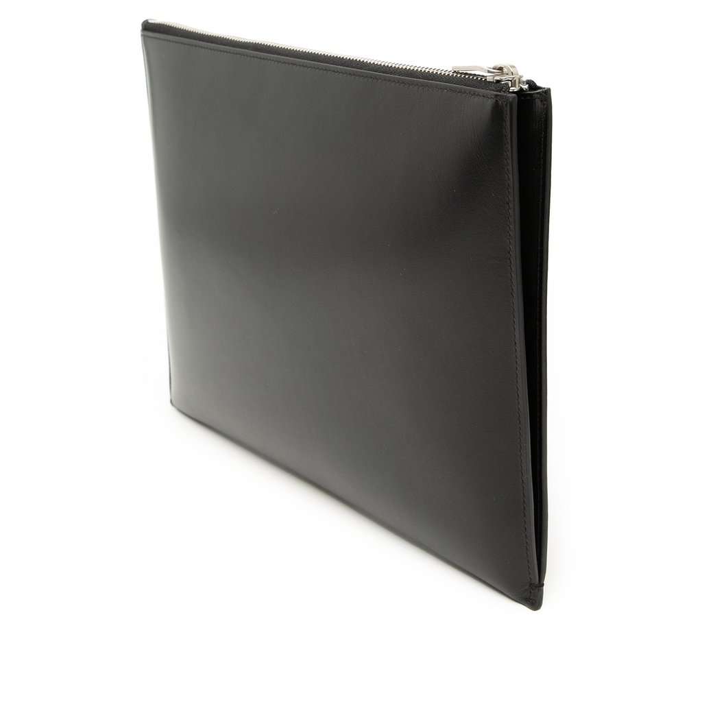 Saint Laurent Leather Monogram Ipad Case Black Leather Very good condition - Back View