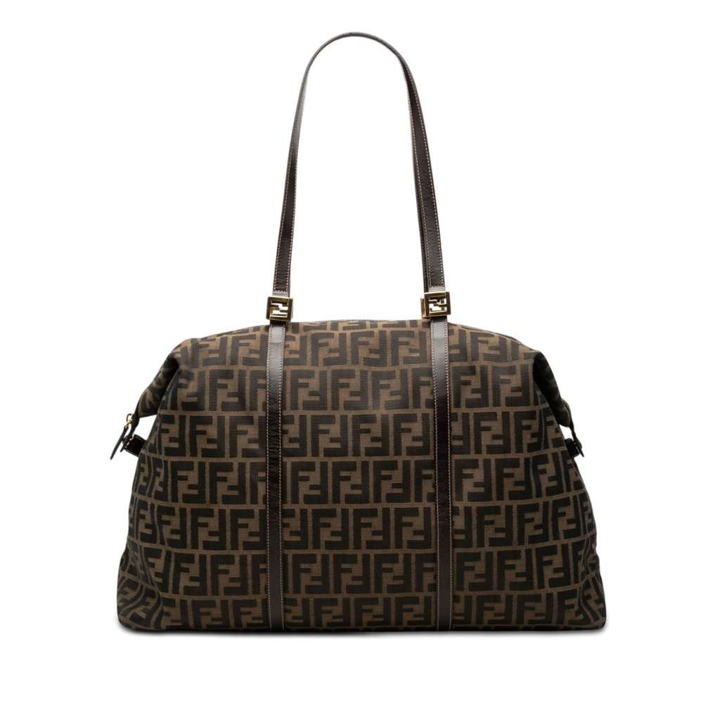 Fendi Zucca Canvas Travel Bag Brown Very good - Front View