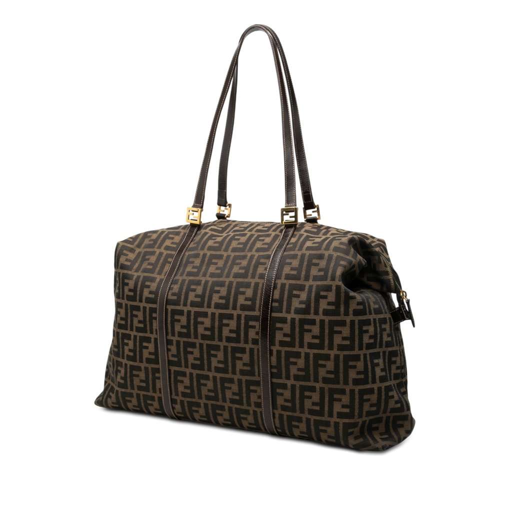 Fendi Zucca Canvas Travel Bag Brown Very good - Back View