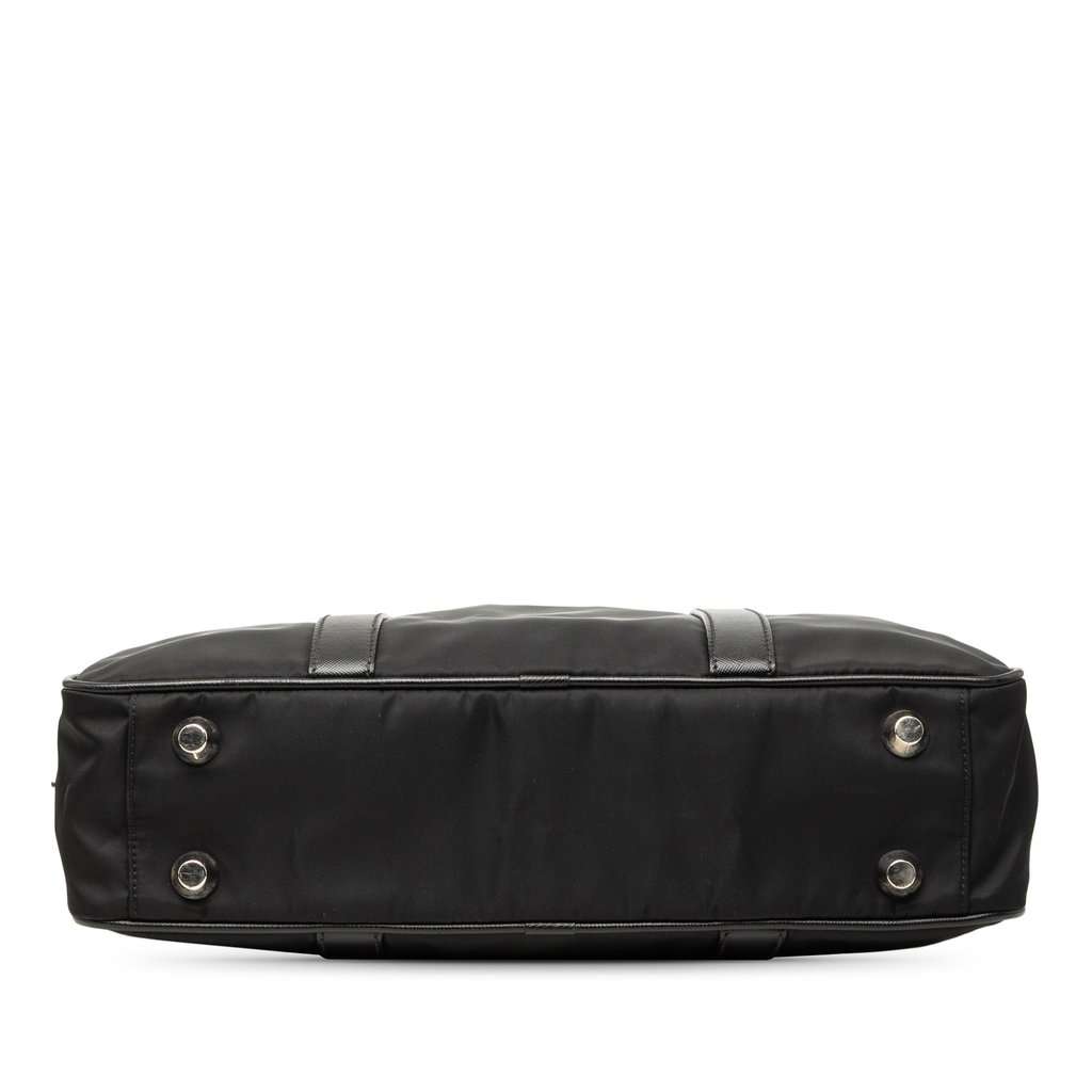 Prada Saffiano Trimmed Tessuto Business Bag Black Very good - Inside View