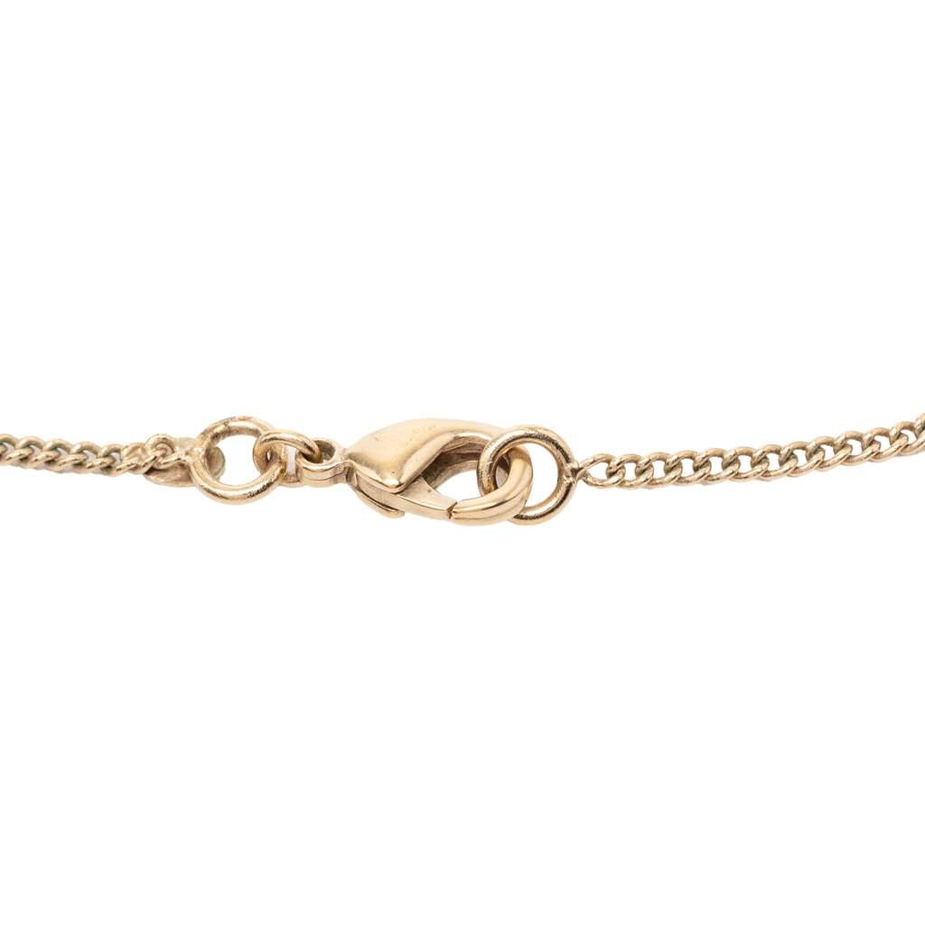 Chanel CC Gold Plated Enamel Camellia Round Pendant Necklace Gold Metal Very good condition - Inside View