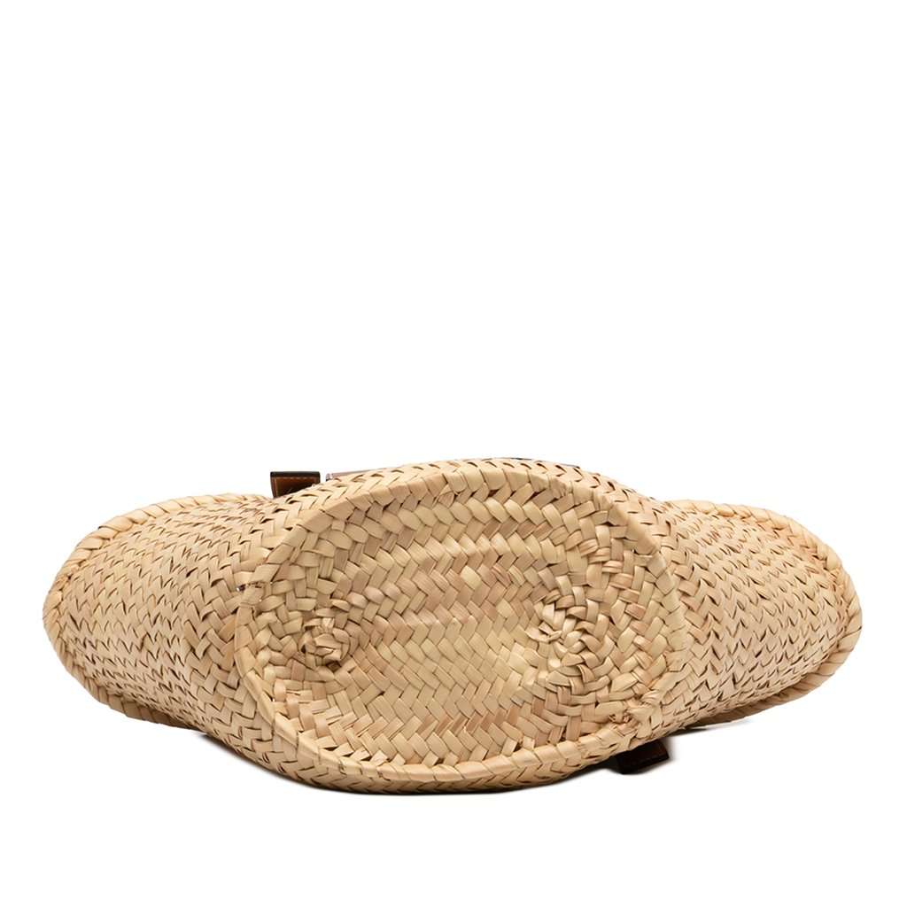 LOEWE Small Raffia Anagram Basket Tote Beige Very good - Inside View