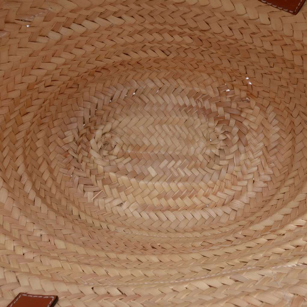 LOEWE Small Raffia Anagram Basket Tote Beige Very good - Model View