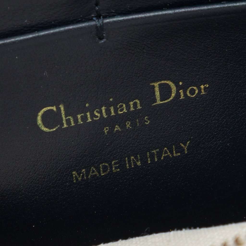 Dior Oblique Canvas Saddle Pouch Wallet on Chain Blue Very good condition - Box View