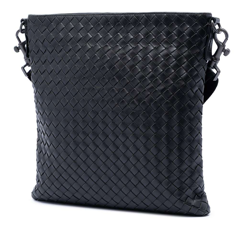 Bottega Veneta Nappa Intrecciato VN Crossbody Black Leather Very good condition - Back View