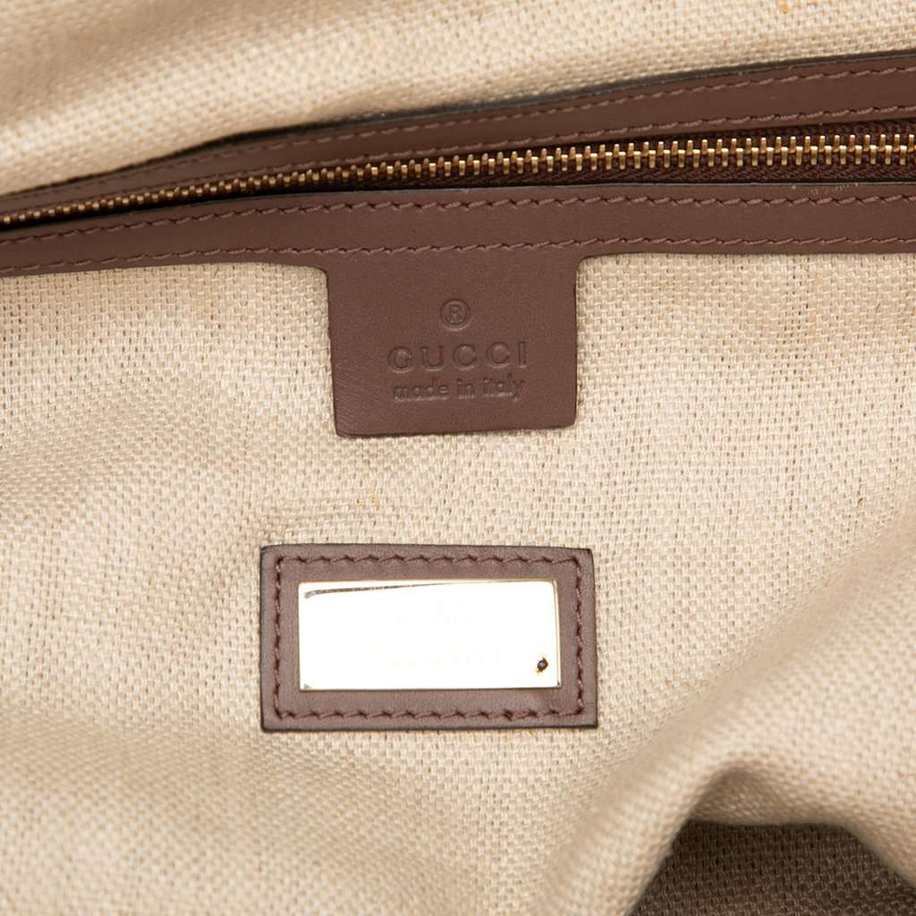 Gucci Medium Canvas Craft Tote Brown Very good condition - Box View