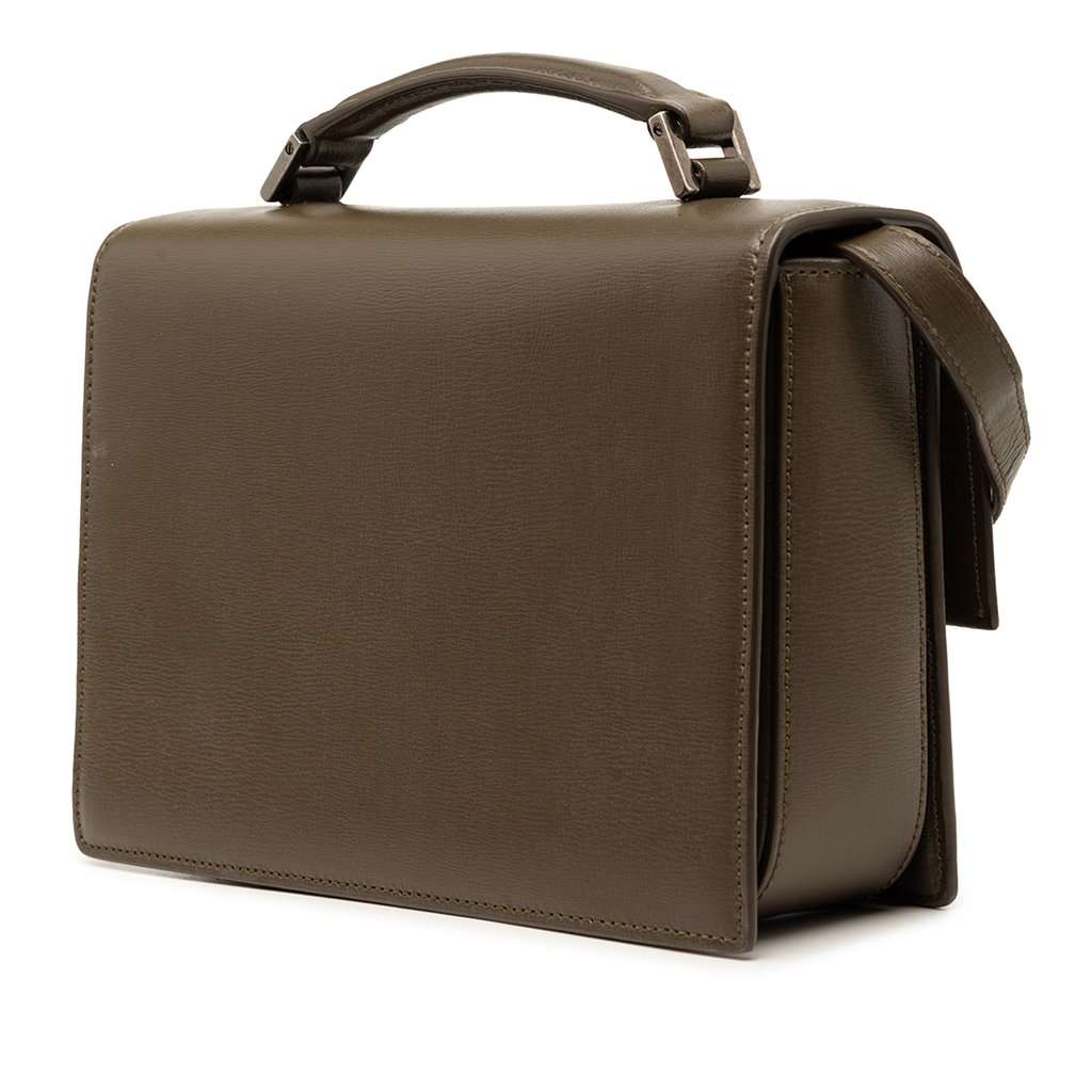 Saint Laurent Medium Calfskin Bellechasse Satchel Brown Leather Very good - Back View