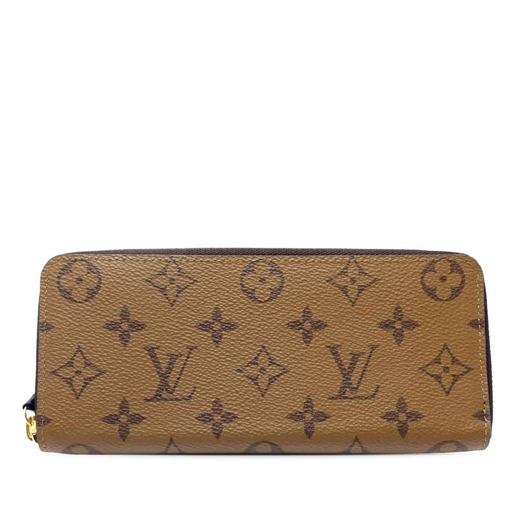 Louis Vuitton Monogram Reverse Clemence Long Wallet Brown Very good condition - Front View