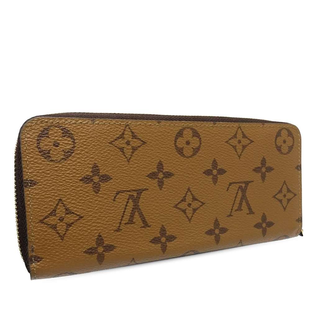 Louis Vuitton Monogram Reverse Clemence Long Wallet Brown Very good condition - Back View