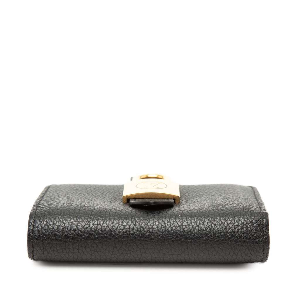 Louis Vuitton Leather Low Key Compact Wallet Black Leather Very good condition - Inside View