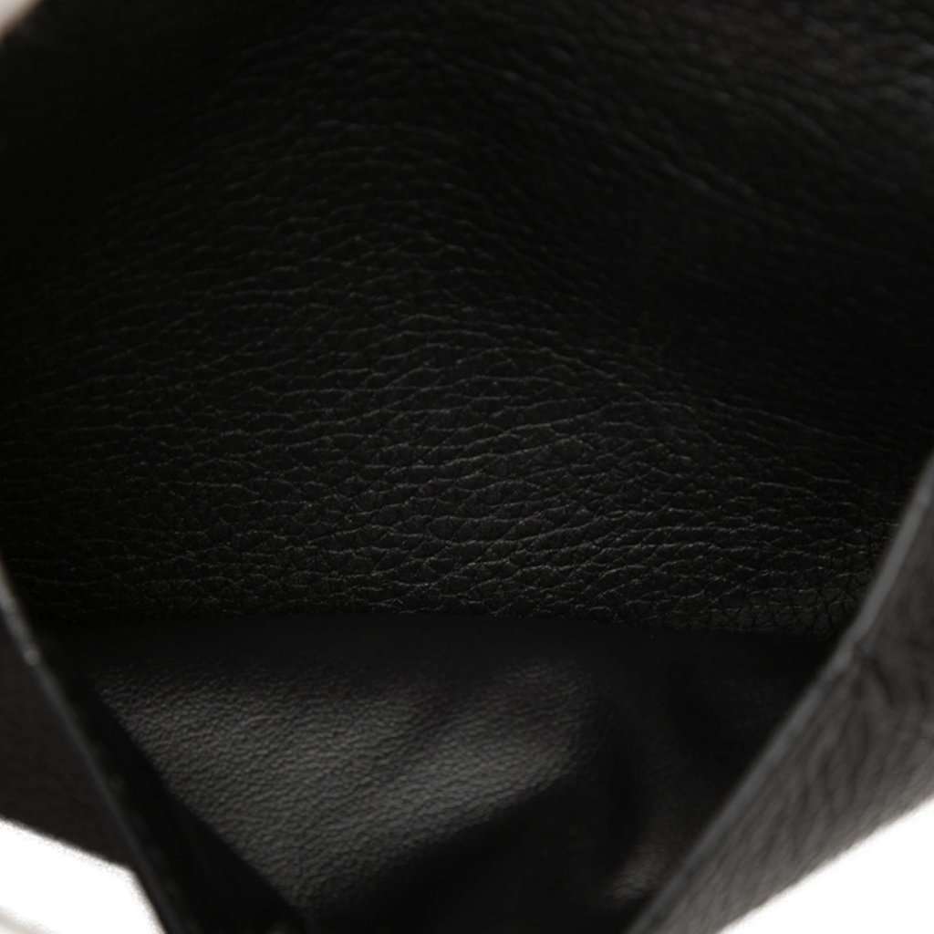 Louis Vuitton Leather Low Key Compact Wallet Black Leather Very good condition - Model View