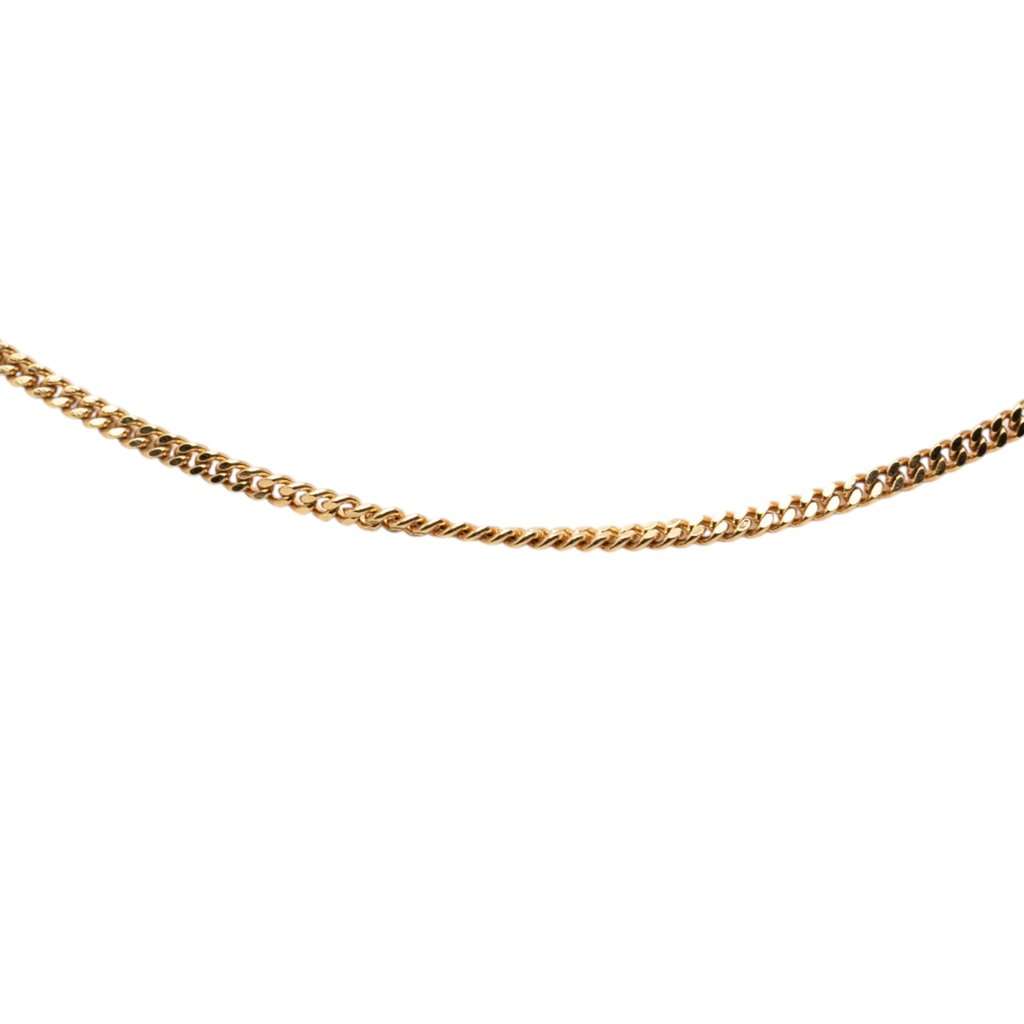 Dior Gold Plated CD Logo Chain Necklace Gold Metal Very good condition - Back View