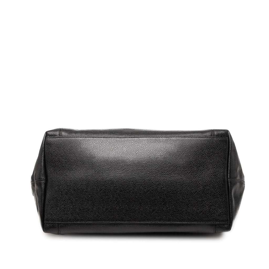 Chanel CC Caviar Tote Black Leather Very good - Inside View