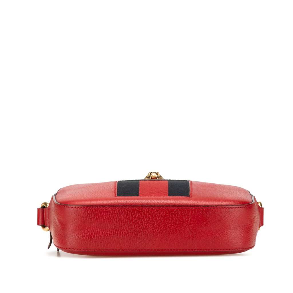 Gucci Leather Animalier Web Disco Crossbody Red Leather Very good - Inside View